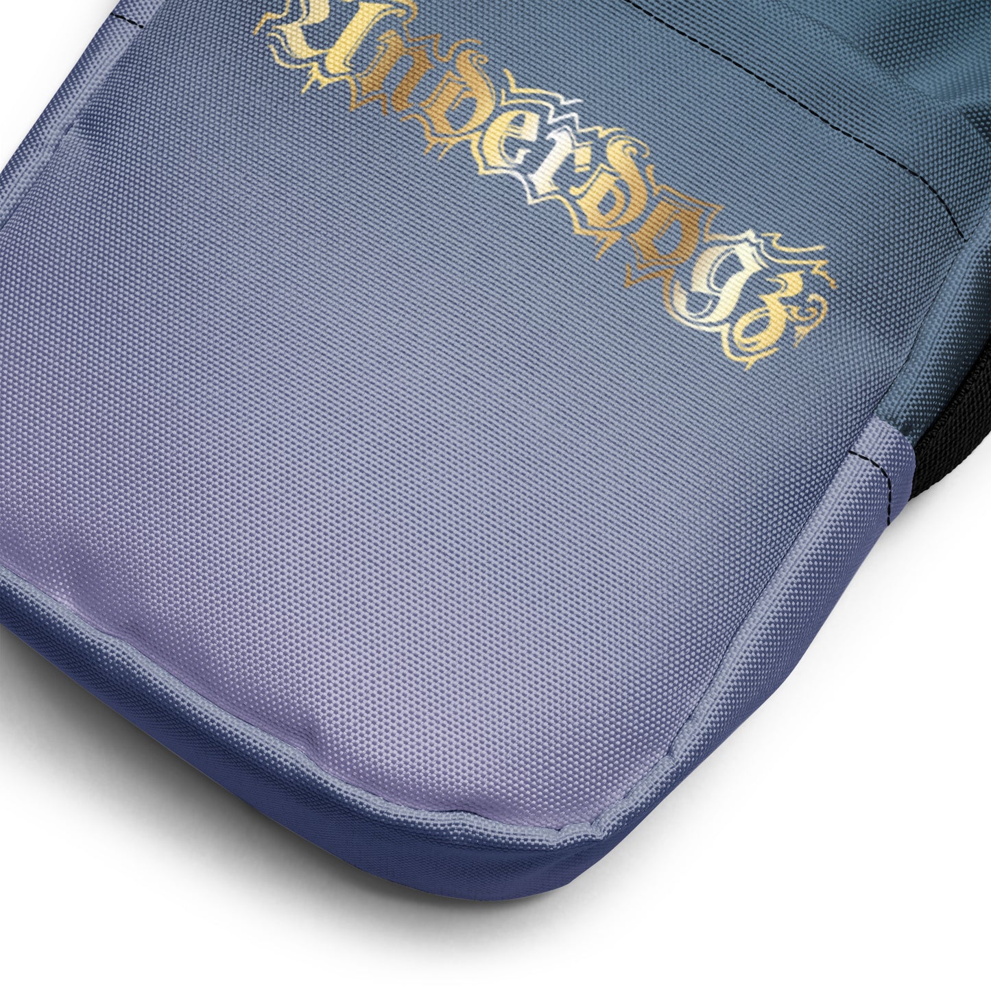Umhängetasche blau gold