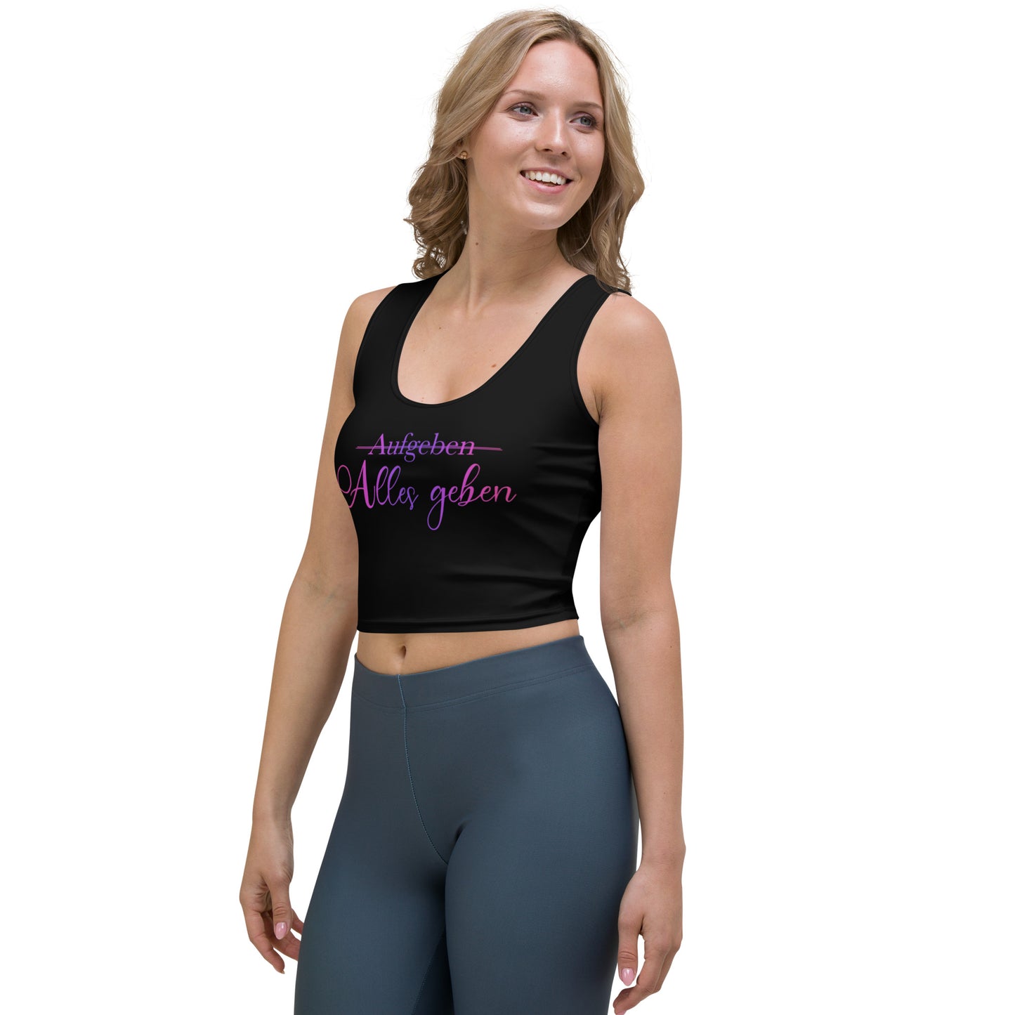 Crop-Top ,Alles geben‘ Queens Edition Pink