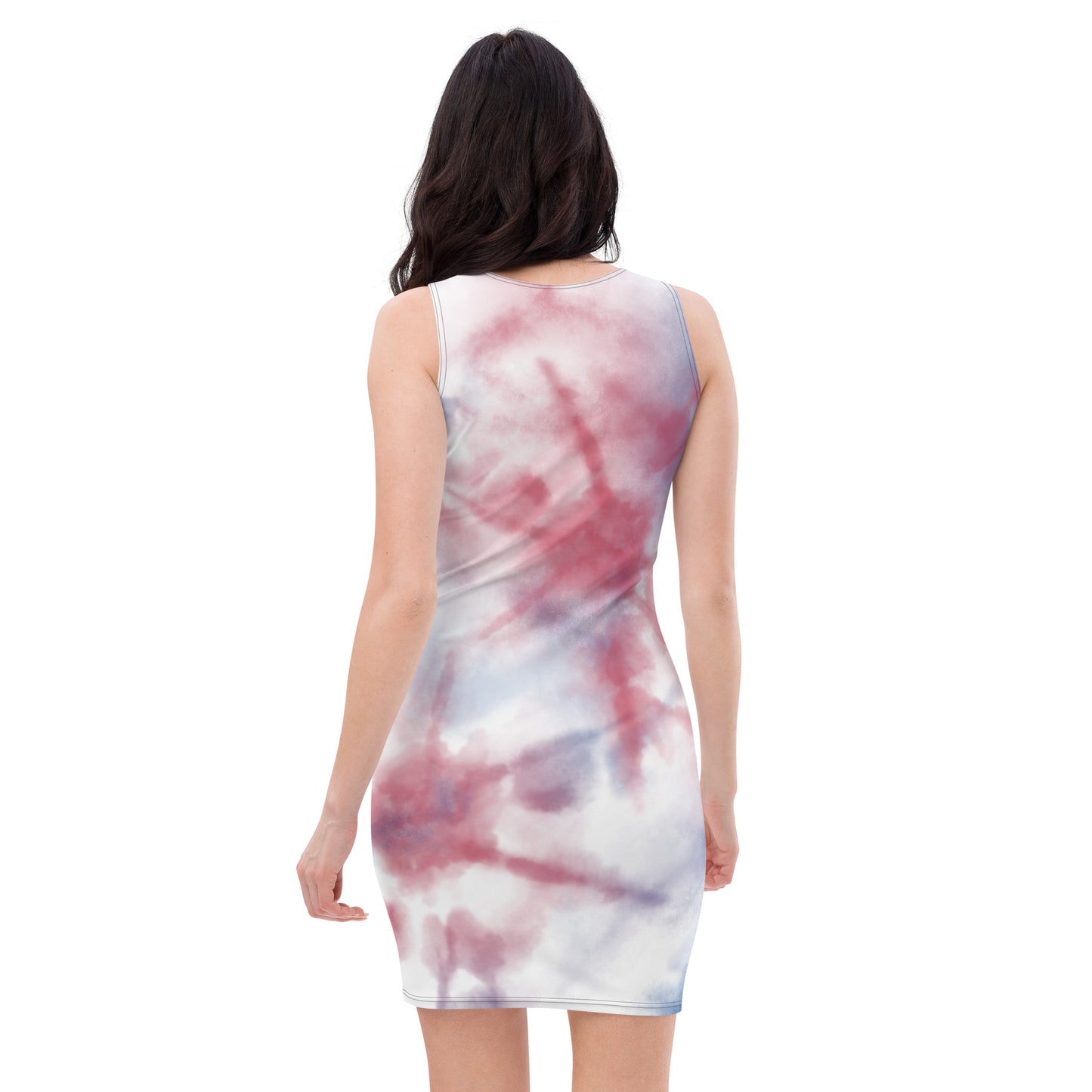 Enganliegendes Kleid mit Batik-Design