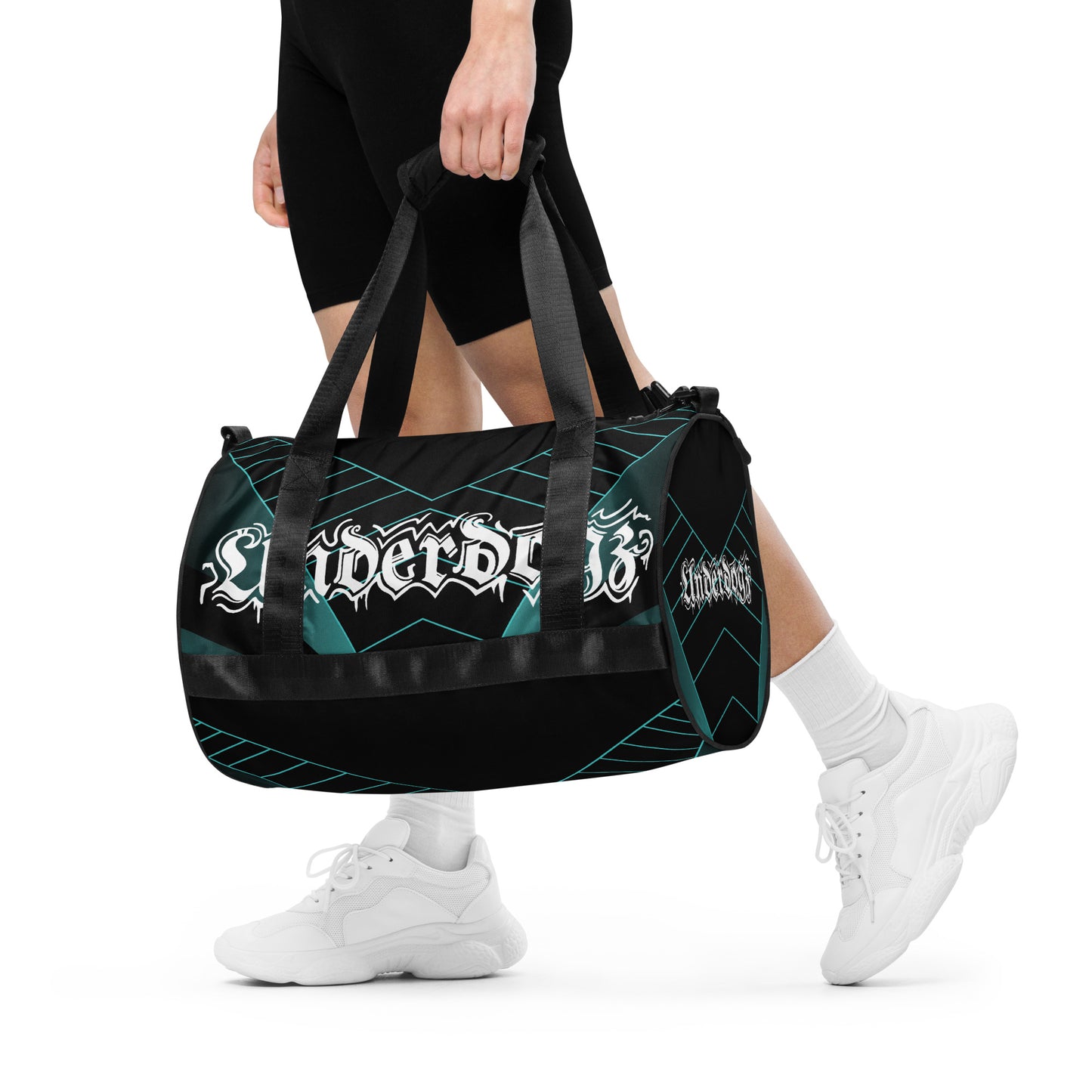 Sporttasche mit Logo und geometrischem Muster