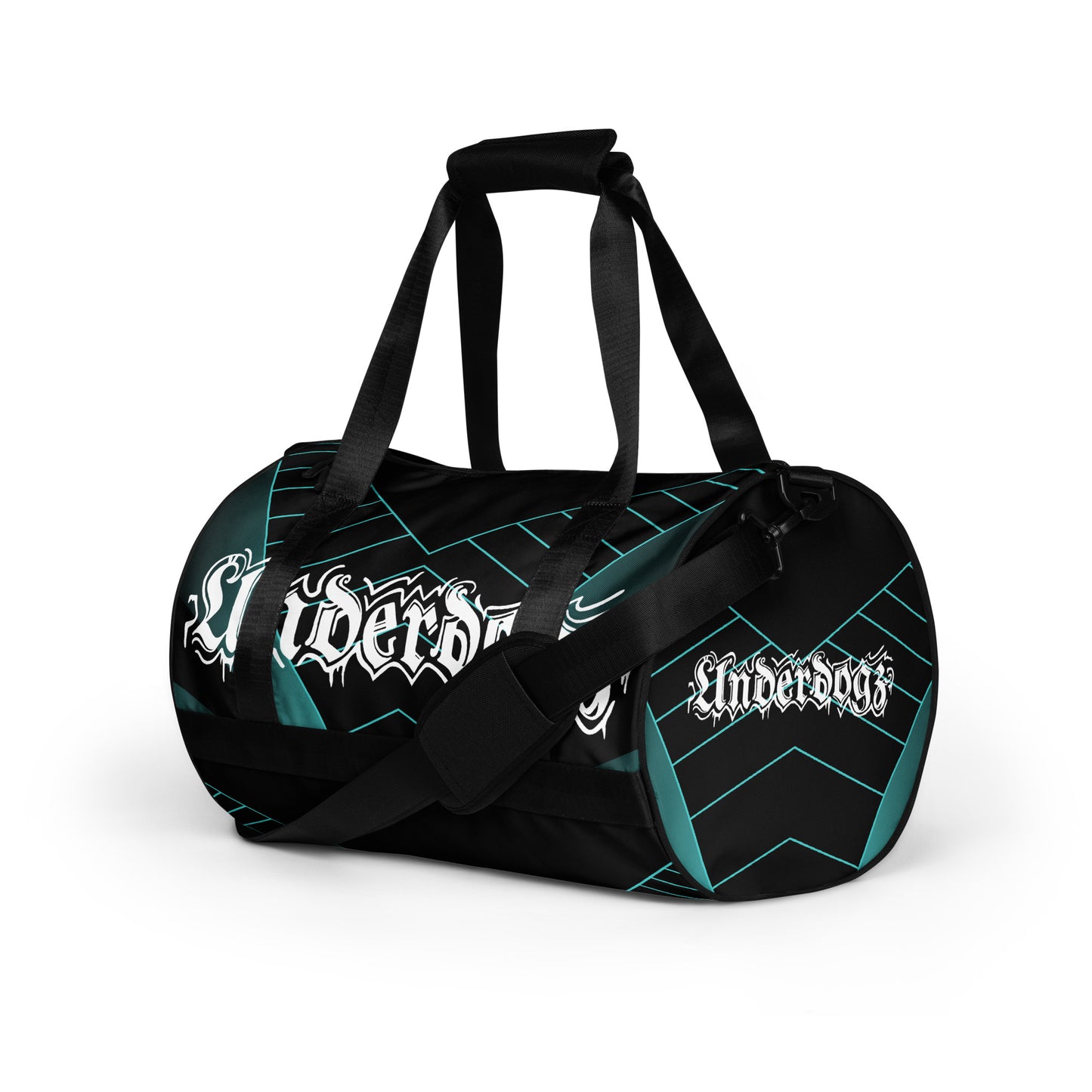 Sporttasche mit Logo und geometrischem Muster