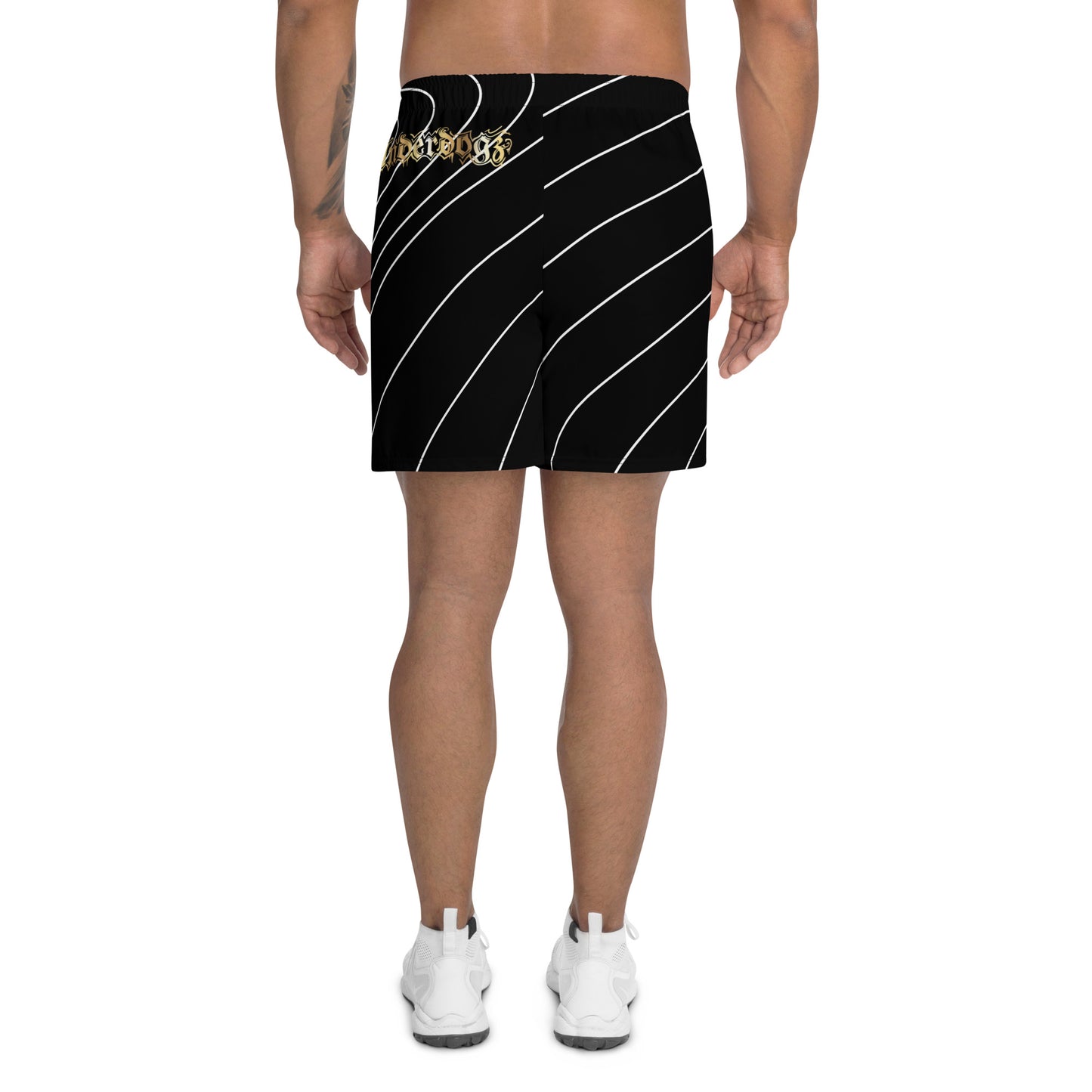 Recycelte Sport-Shorts für Herren Gold/Stripes