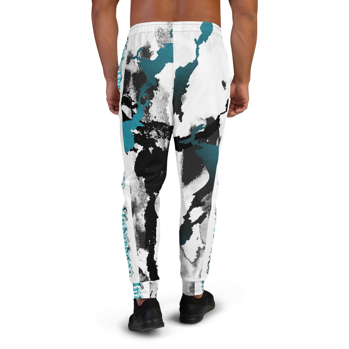 Jogginghose Türkis Marmor-Look
