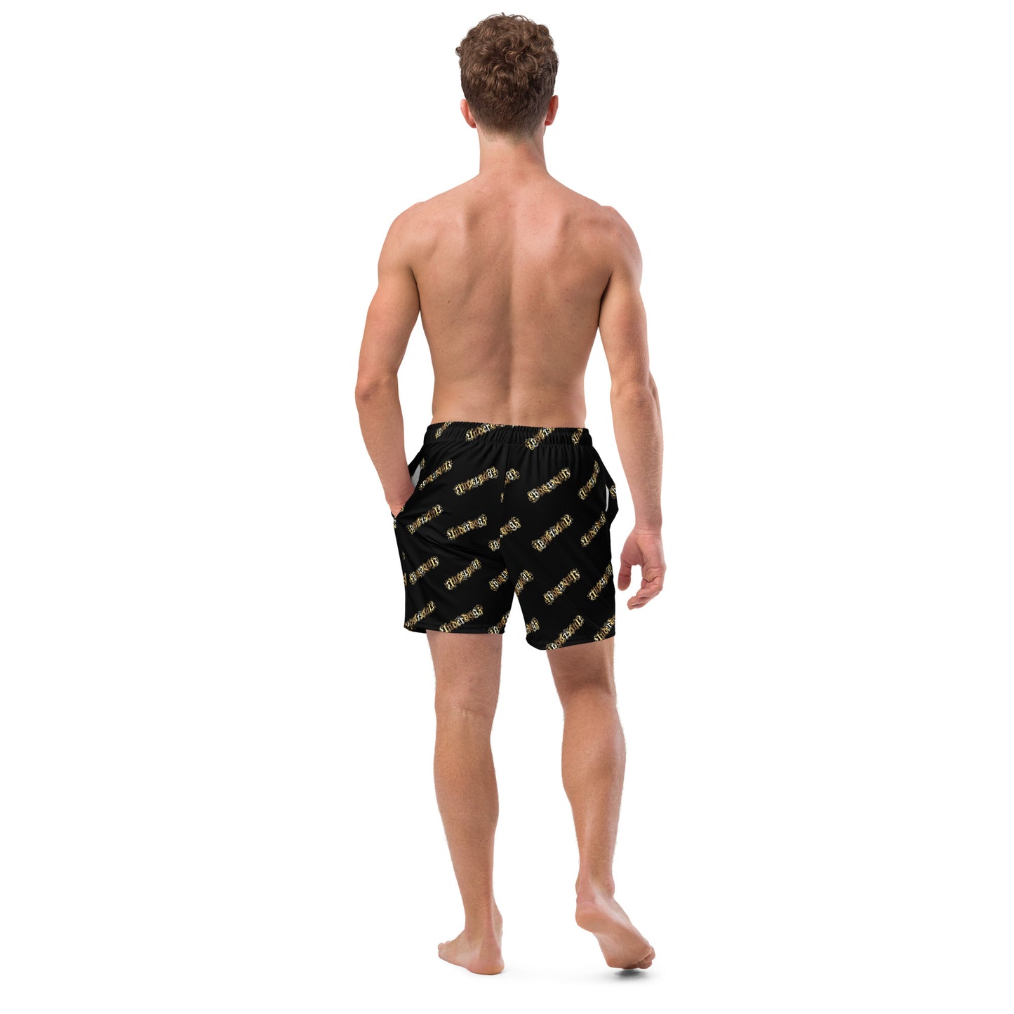 Herren-Badehose mit Innentasche Allover Gold