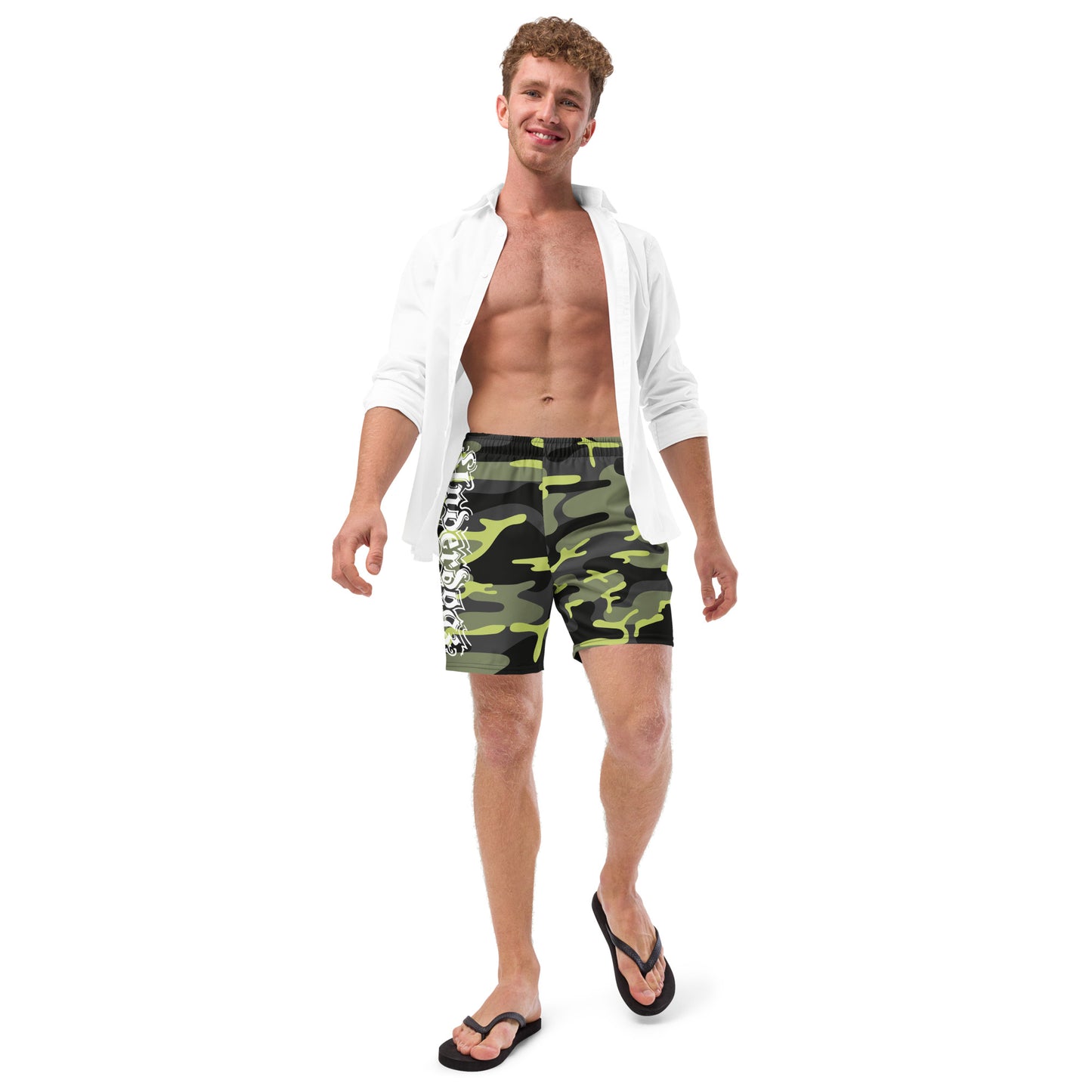 Herren-Badehose mit Innentasche Camouflage