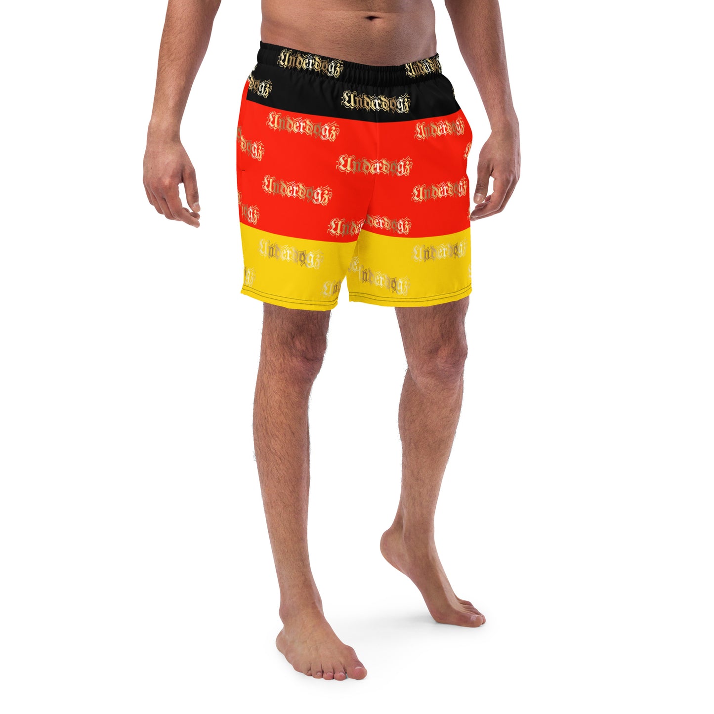 Herren-Badehose mit Innentasche ,Deutschland‘ Gold