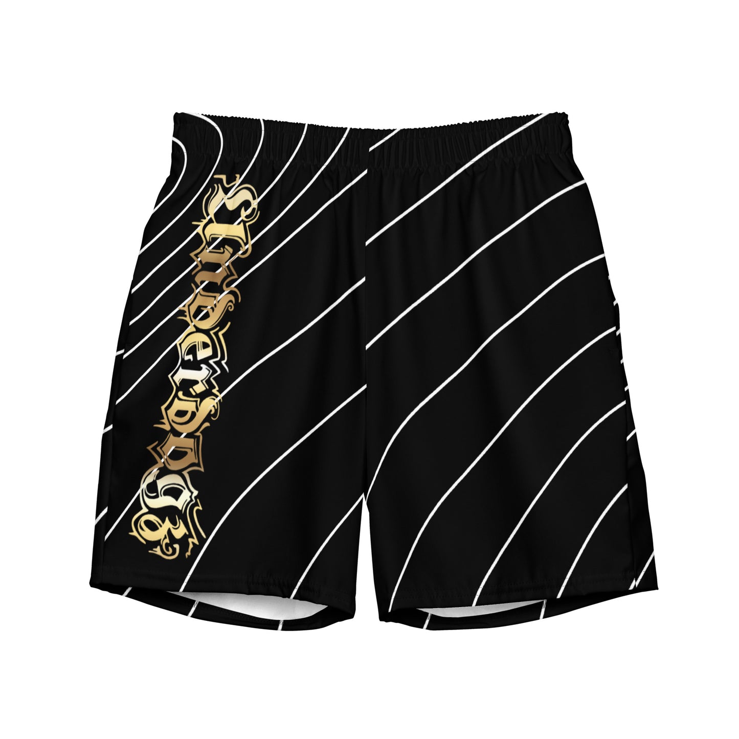 Herren-Badehose mit Innentasche Gold/Stripes