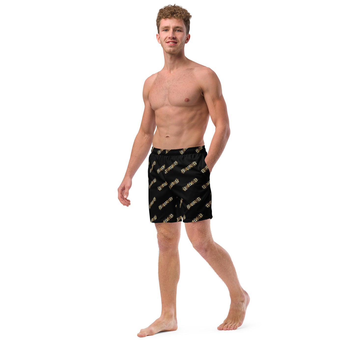 Herren-Badehose mit Innentasche Allover Gold