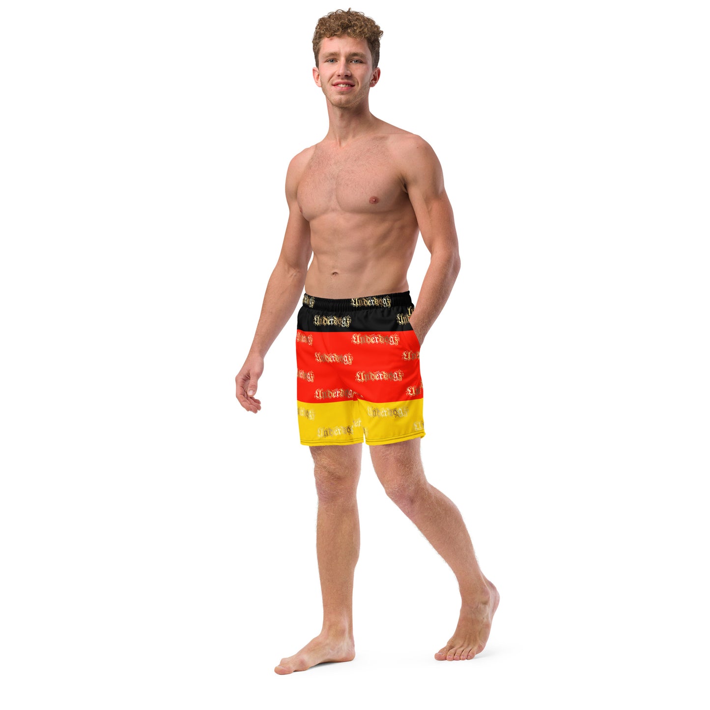 Herren-Badehose mit Innentasche ,Deutschland‘ Gold