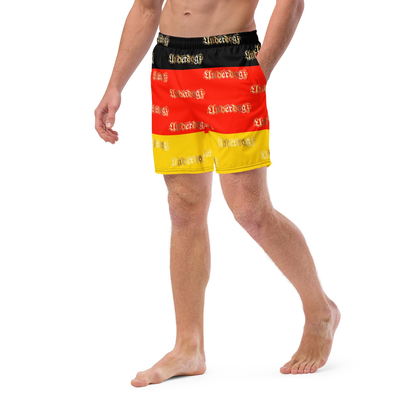 Herren-Badehose mit Innentasche ,Deutschland‘ Gold