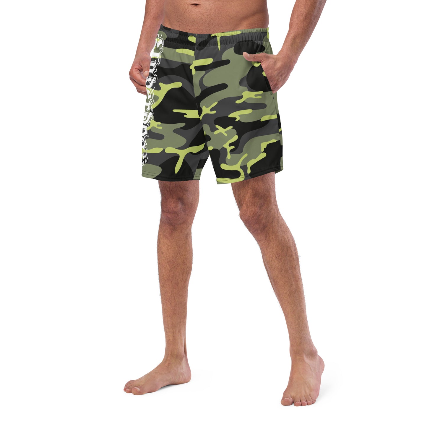 Herren-Badehose mit Innentasche Camouflage