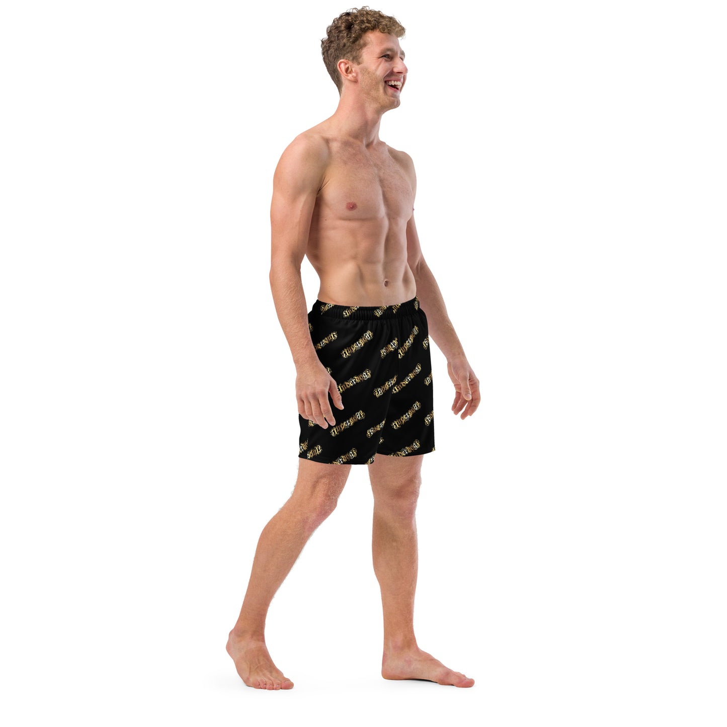Herren-Badehose mit Innentasche Allover Gold