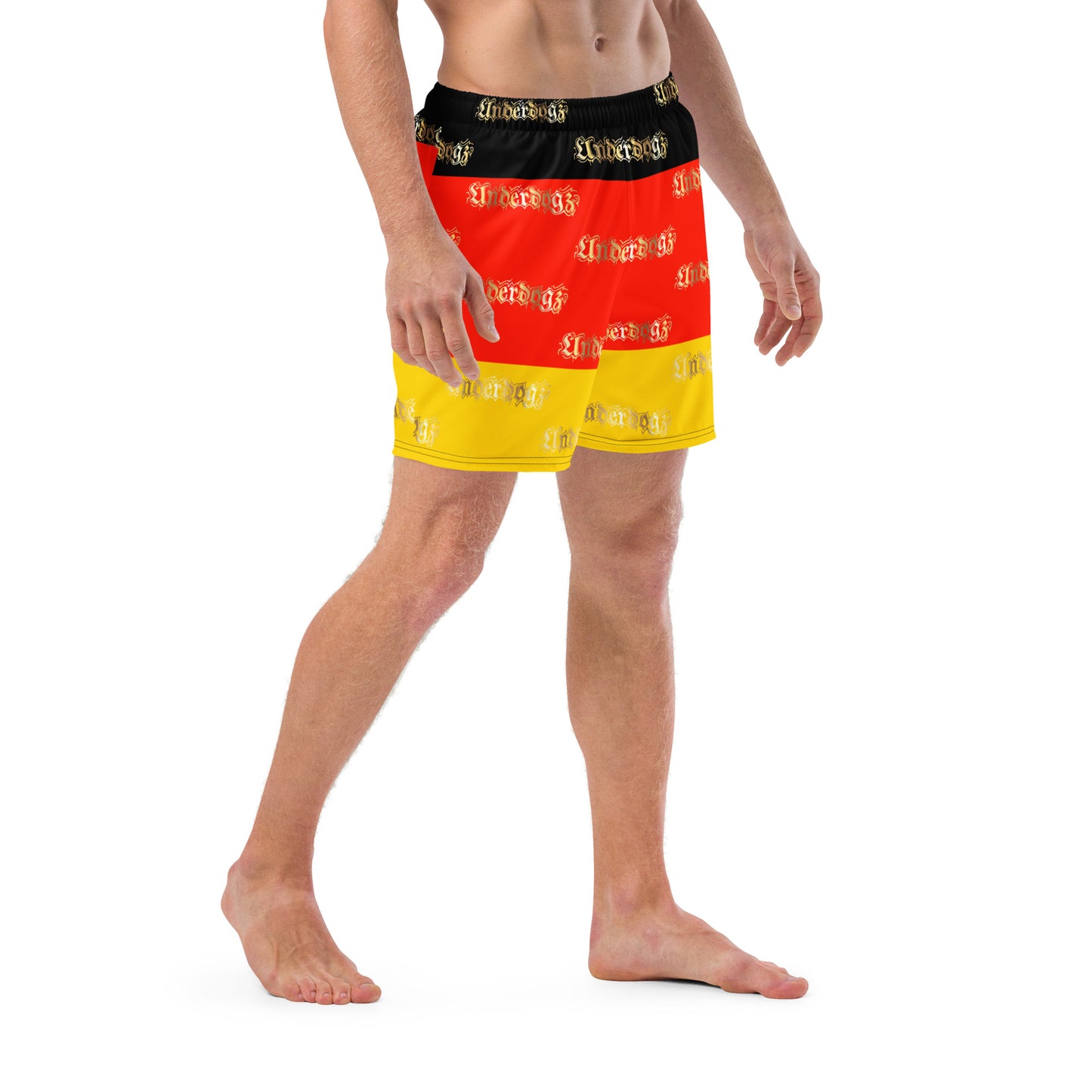 Herren-Badehose mit Innentasche ,Deutschland‘ Gold