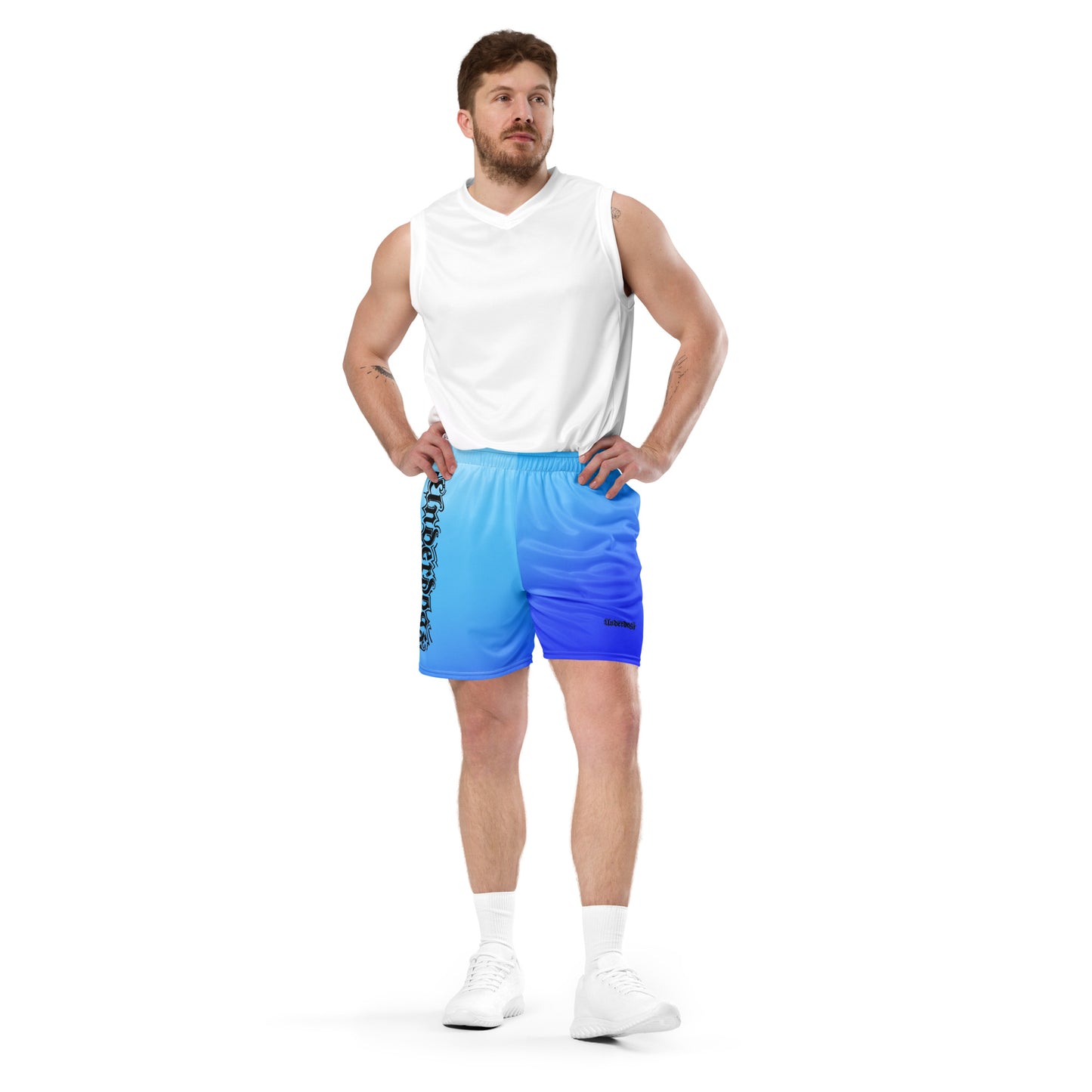 Herren Mesh-Shorts mit Farbverlauf