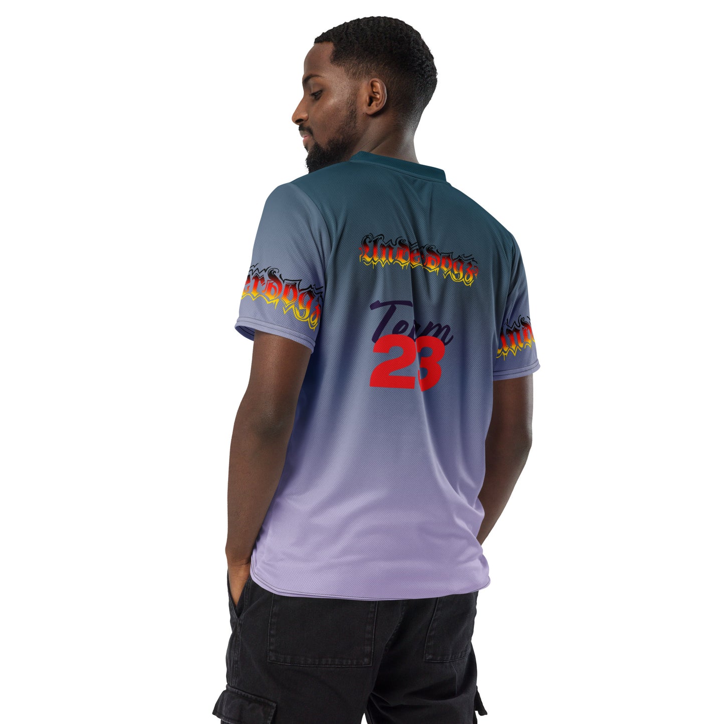 Recyceltes Unisex-Trikot Deutschland, grau-blau