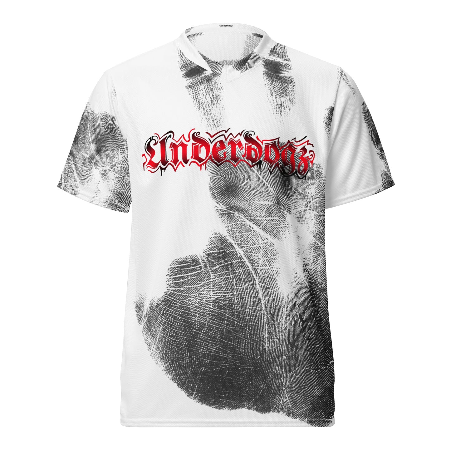 Recyceltes Unisex-Trikot Handabdruck rot