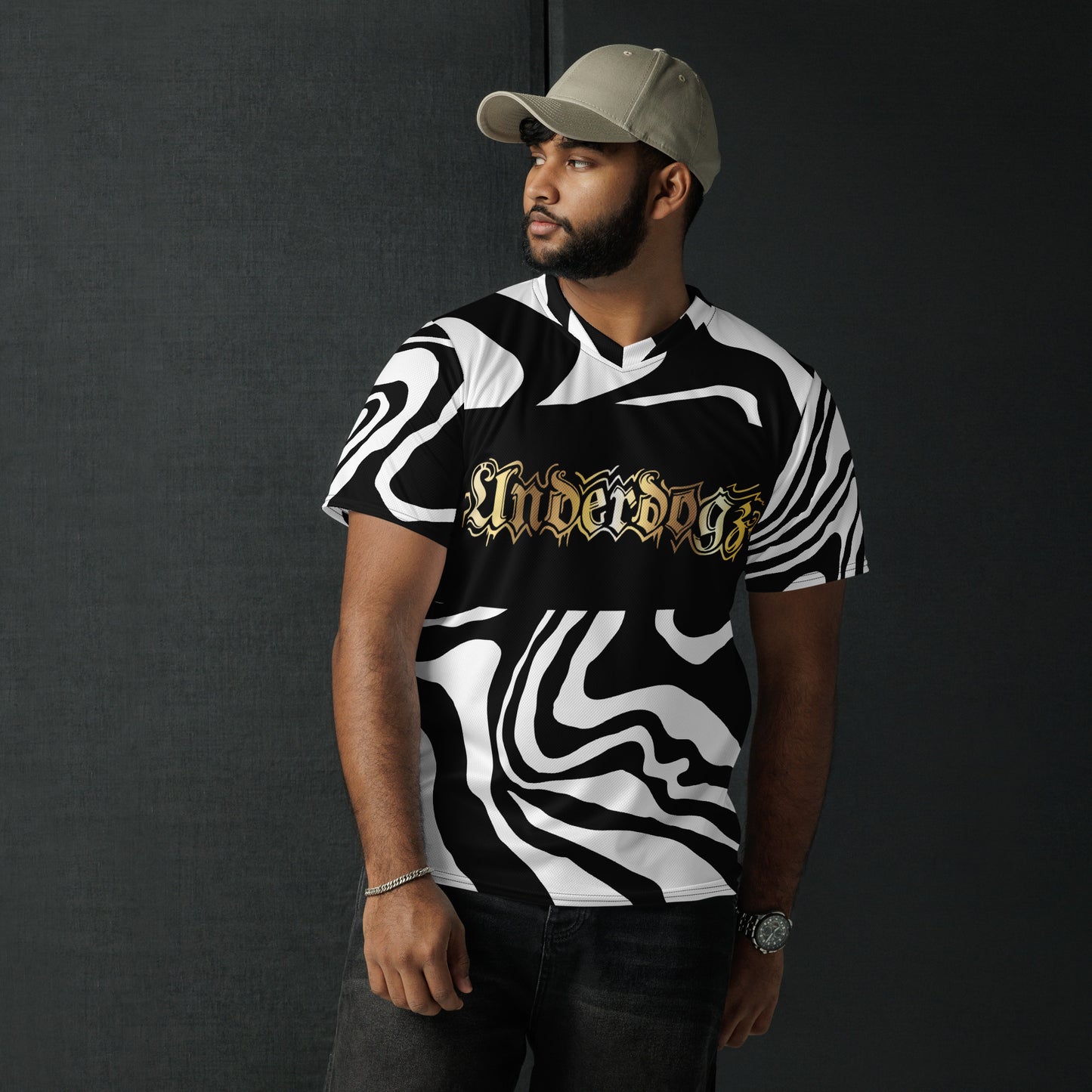 Recyceltes Trikot Zebra Gold