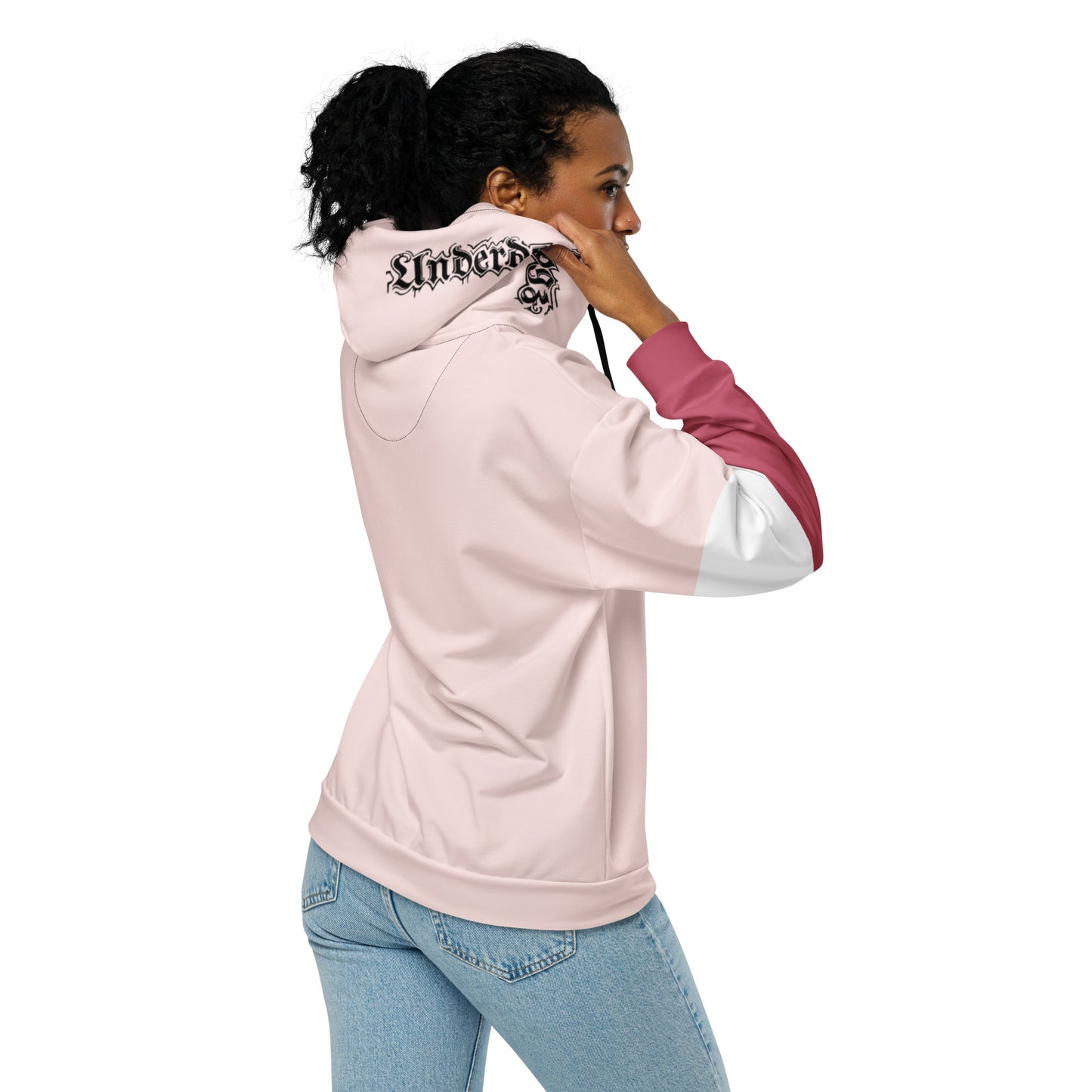 Damen Sweatjacke Rosa mit Mini-Logo