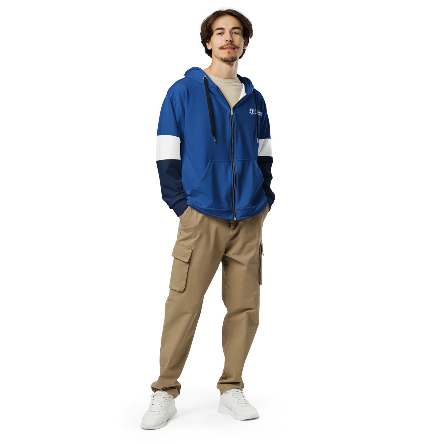 Unisex Sweatjacke Dunkelblau mit Mini-Logo