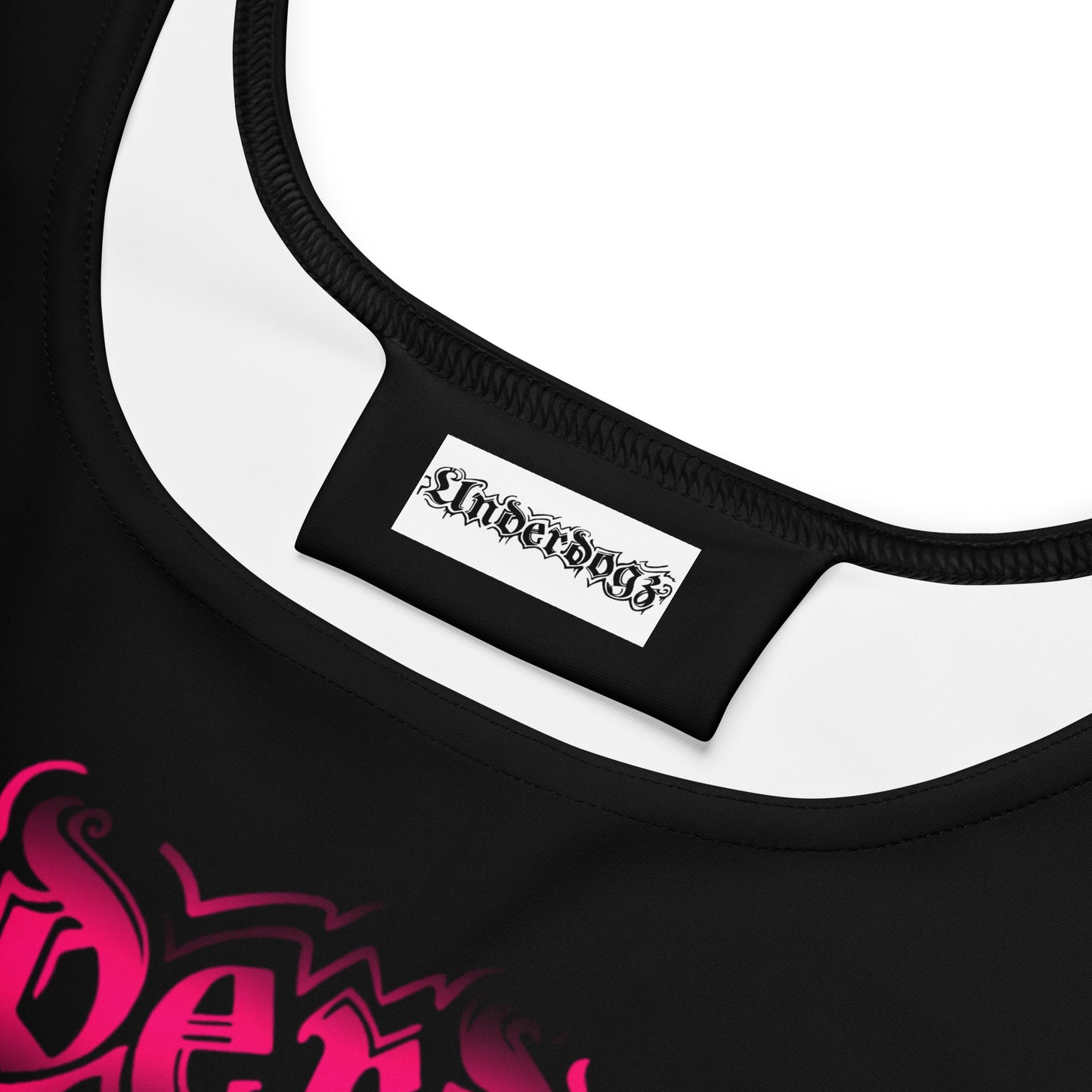 Skater-Kleid schwarz mit pinkem Logoprint