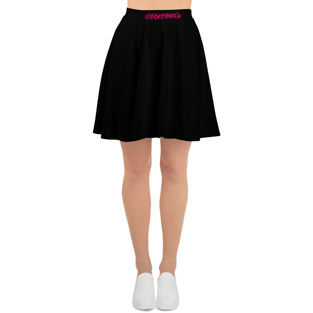 Skater-Rock mit Mini-Logo Pink