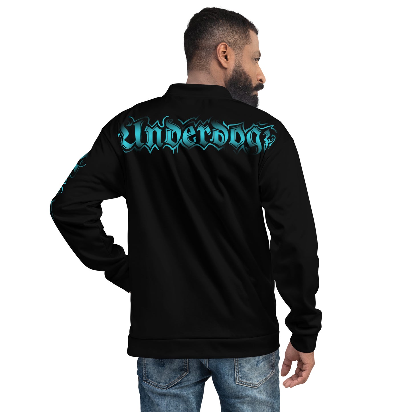 Trainingsjacke schwarz- Logo Türkis