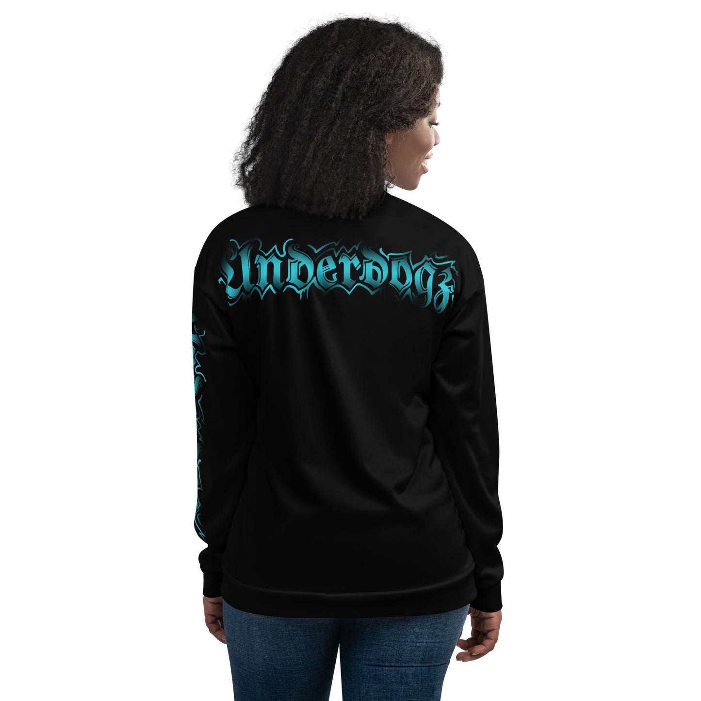 Trainingsjacke schwarz- Logo Türkis