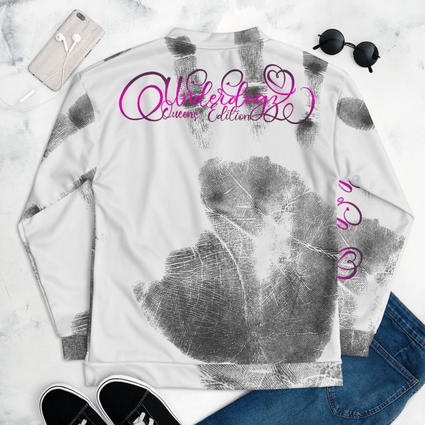 Trainingsjacke Queens Edition Pink Handabdruck