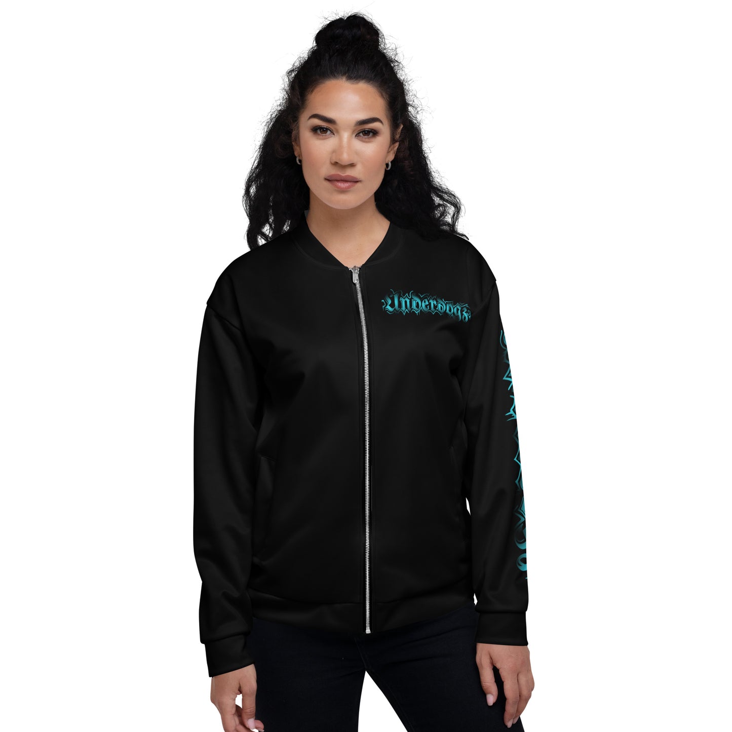 Trainingsjacke schwarz- Logo Türkis