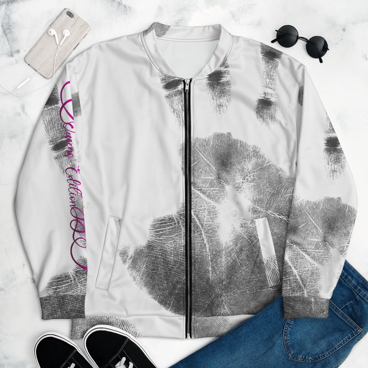 Trainingsjacke Queens Edition Pink Handabdruck