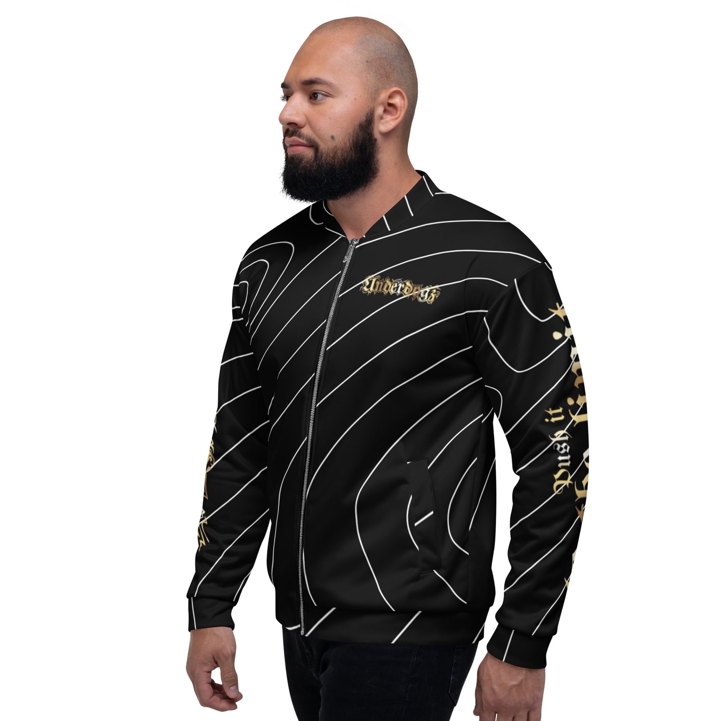 Trainingsjacke ,Push it to the limit‘ Gold/Stripes