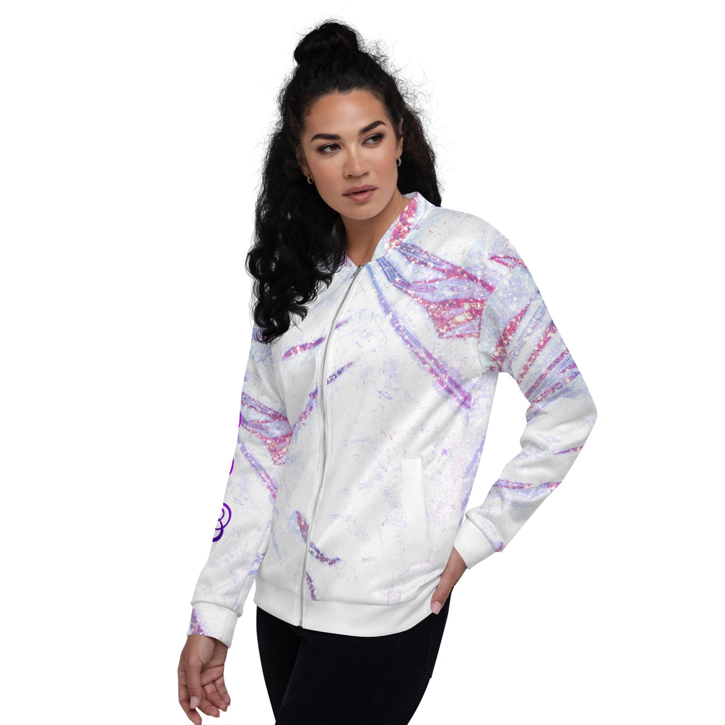 Damen Trainingsjacke Queens Edition Pink Glitter Design