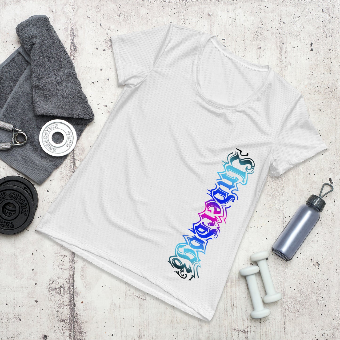Sport-T-Shirt für Damen Pink-Türkis