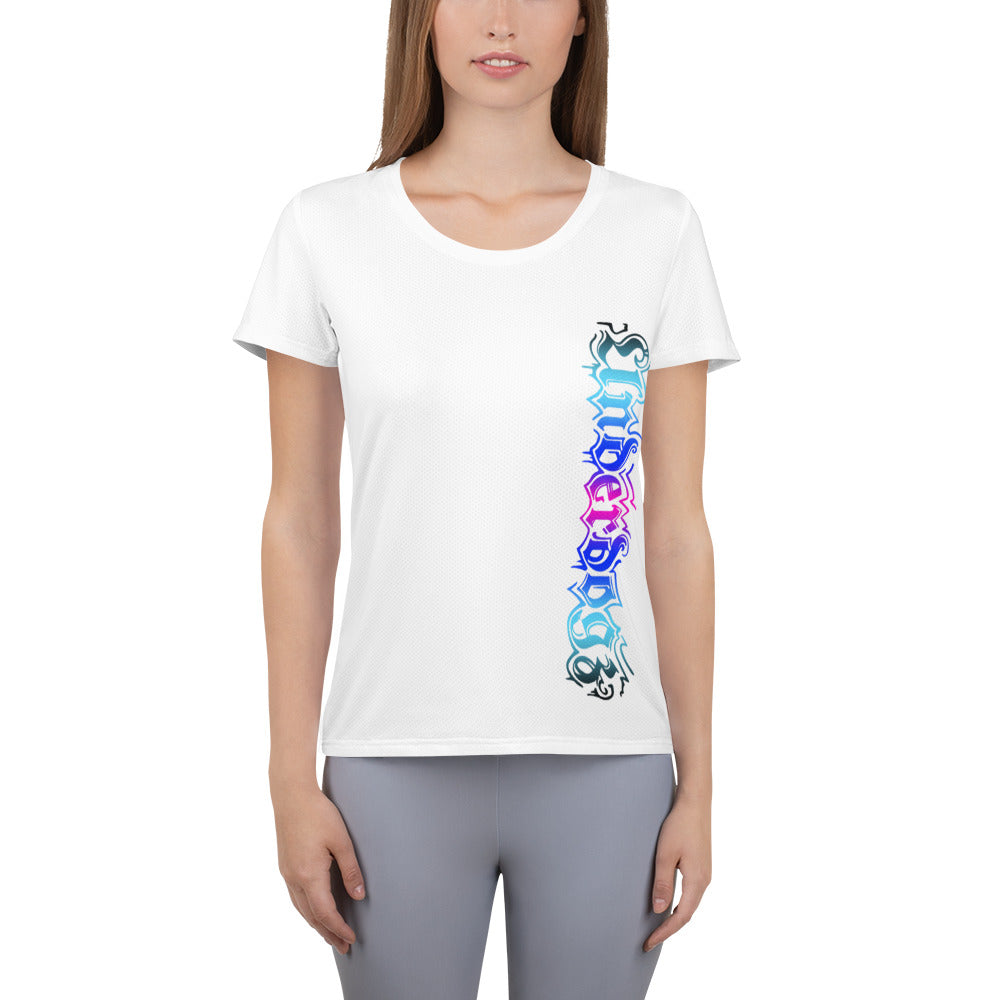 Sport-T-Shirt für Damen Pink-Türkis
