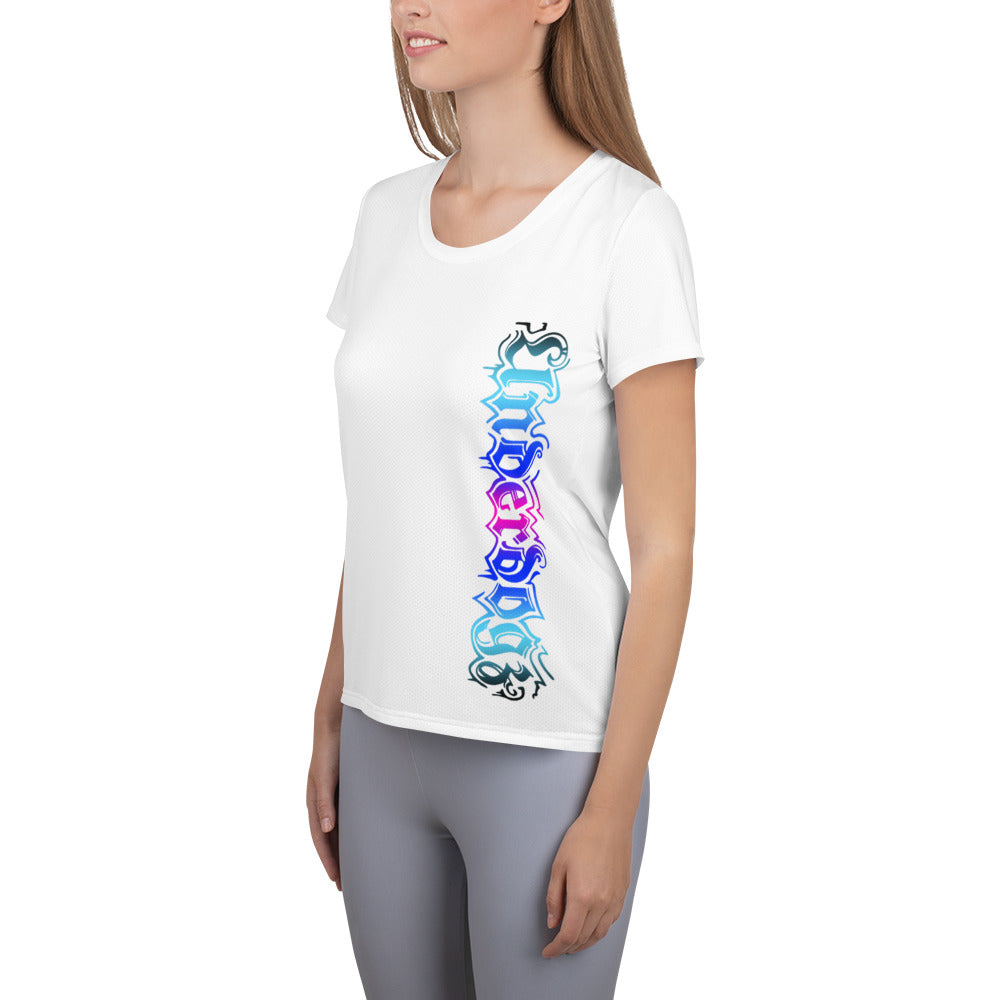 Sport-T-Shirt für Damen Pink-Türkis