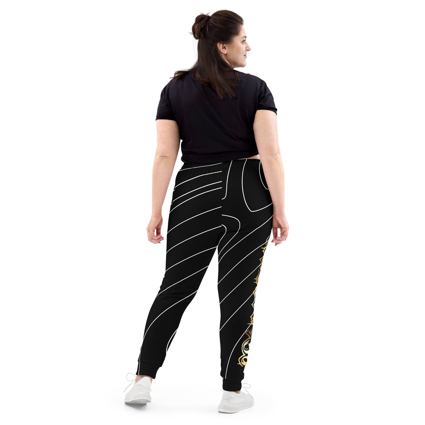 Damen-Jogginghose Gold/Stripes