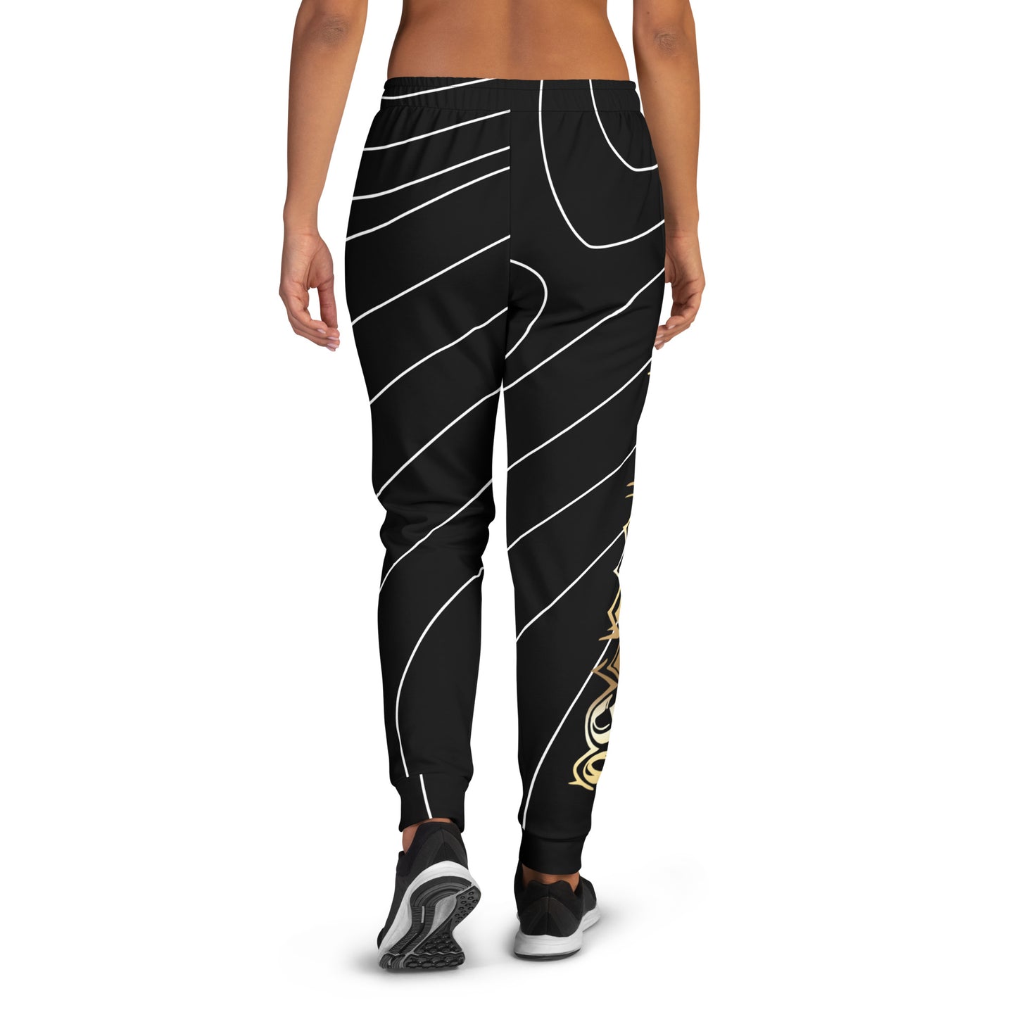 Damen-Jogginghose Gold/Stripes