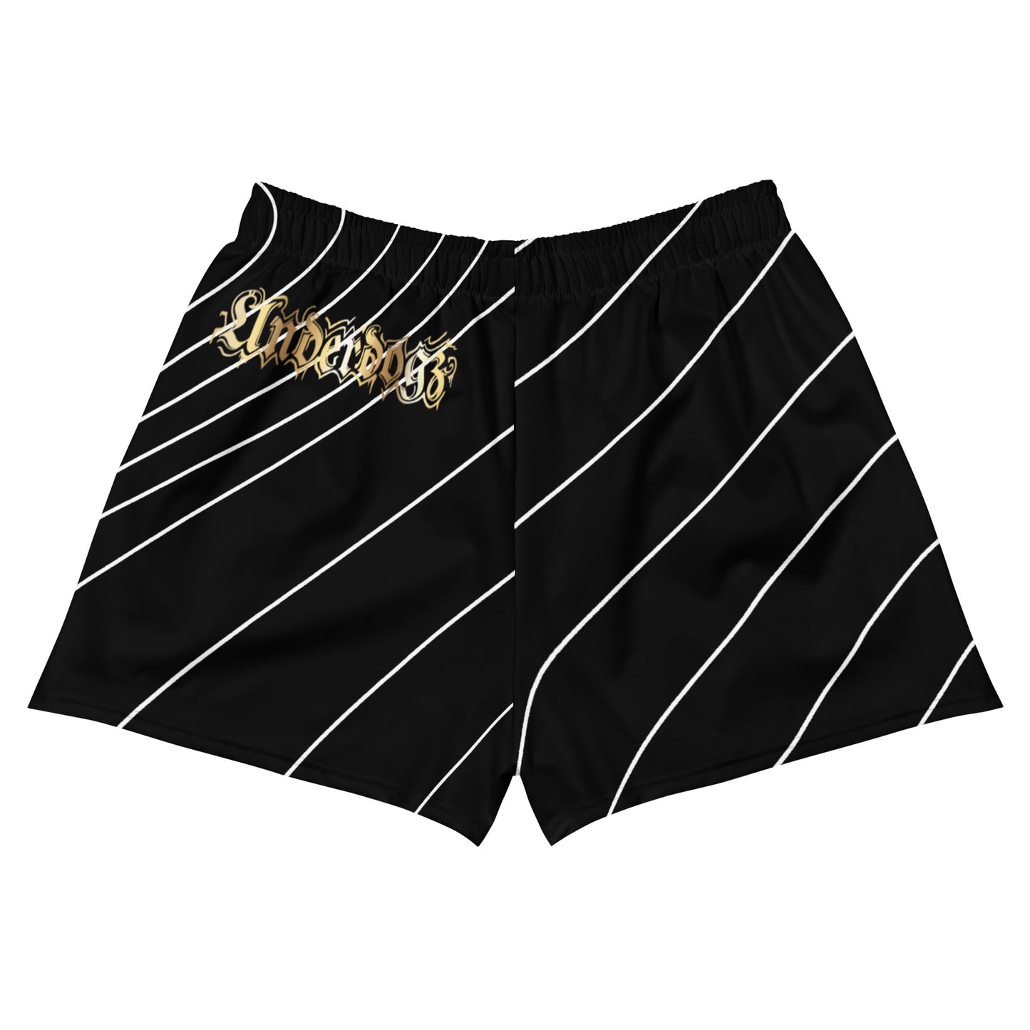 Recycelte Sport-Shorts für Damen Gold/Stripes