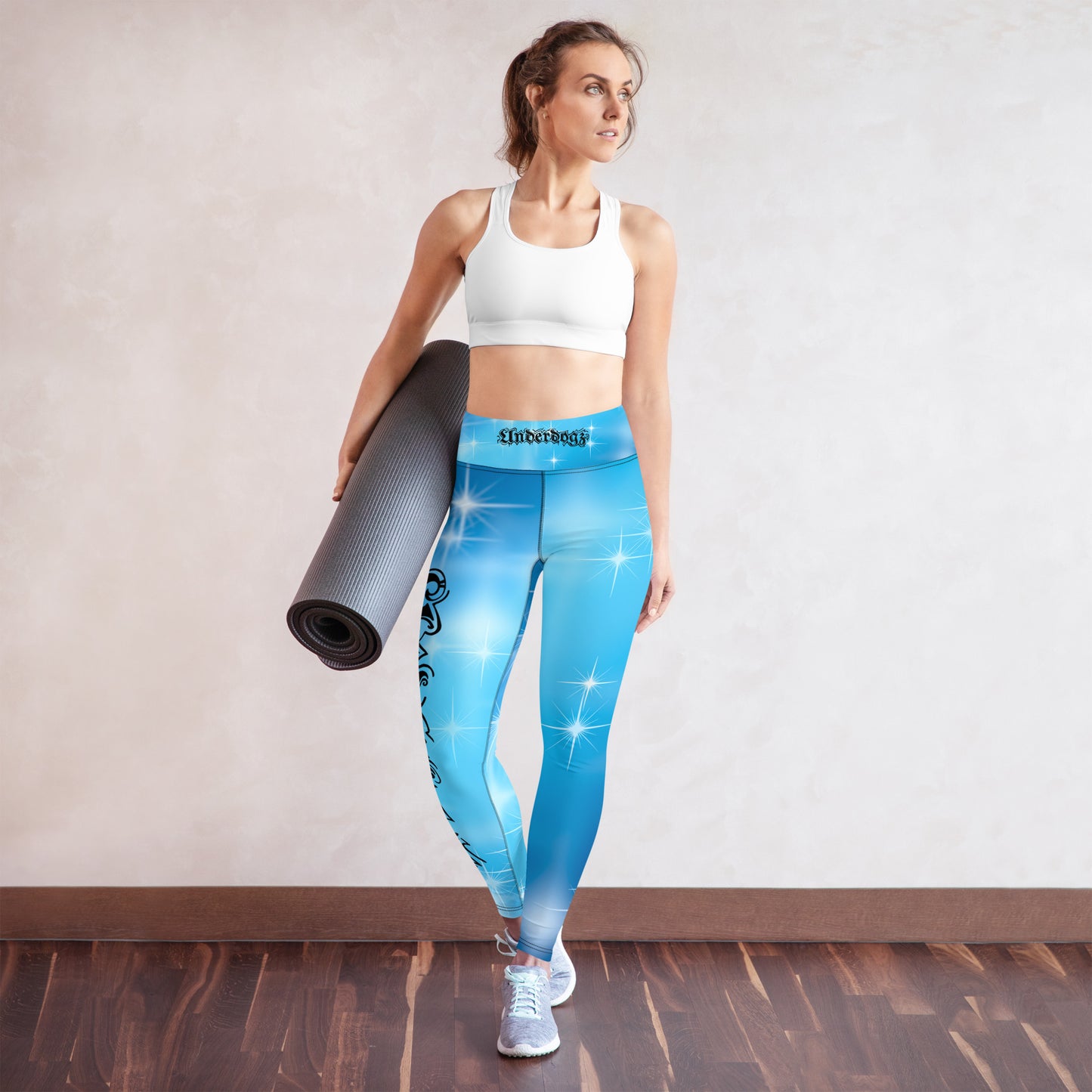 Yoga-Leggings mit Stars-Design und Innentasche