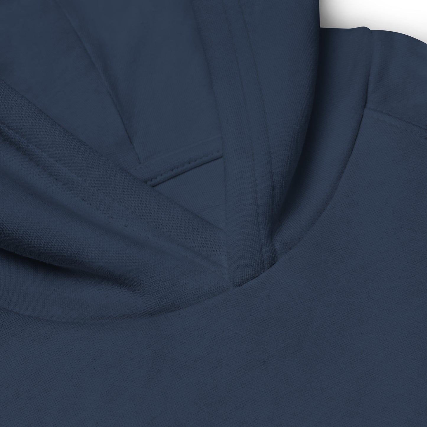 Öko-Kapuzenpullover für Kinder Navy Logo Weiß