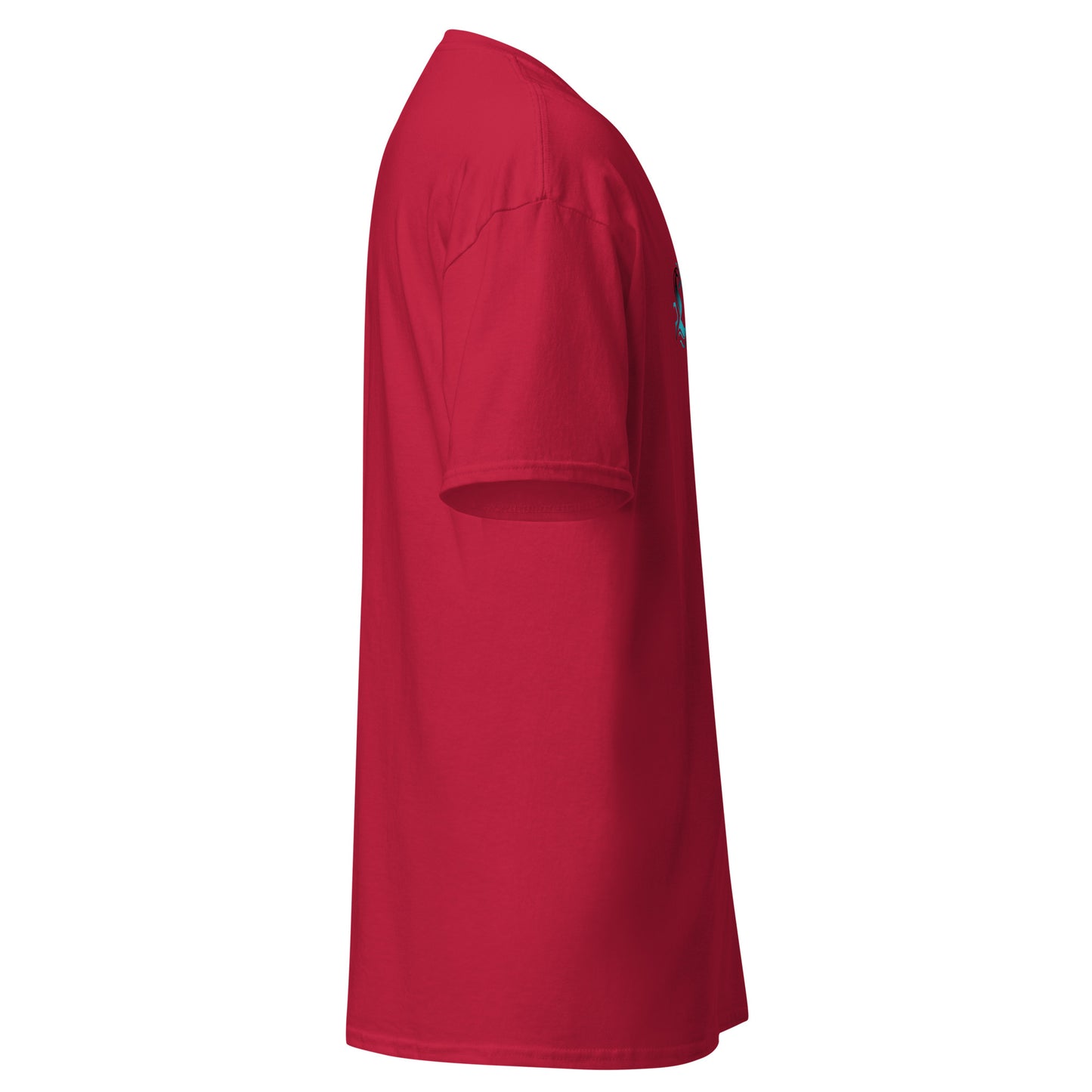 Rotes Herren-T-Shirt Logo Türkis