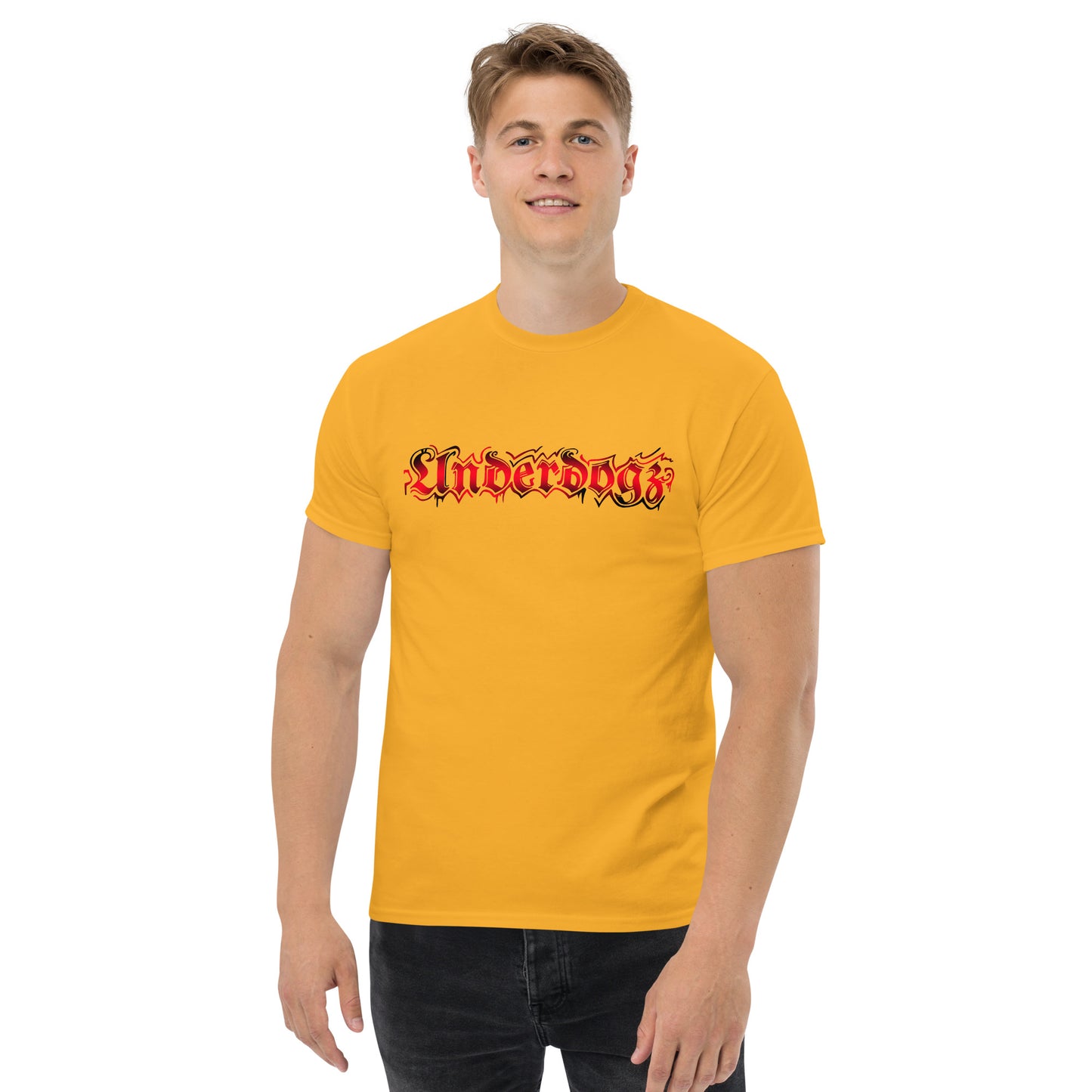 Herren-T-Shirt Colour Line (gelb-rot)