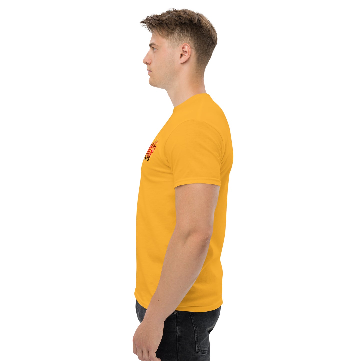 Herren-T-Shirt Colour Line (gelb-rot)