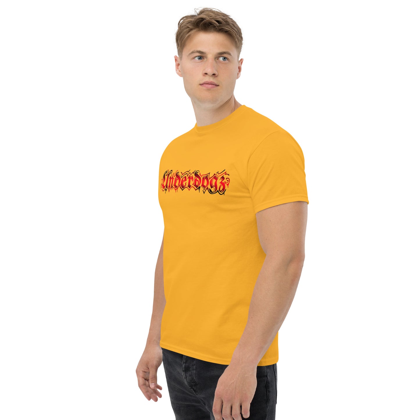 Herren-T-Shirt Colour Line (gelb-rot)