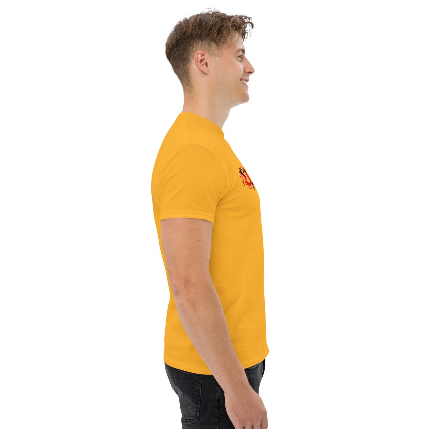 Herren-T-Shirt Colour Line (gelb-rot)