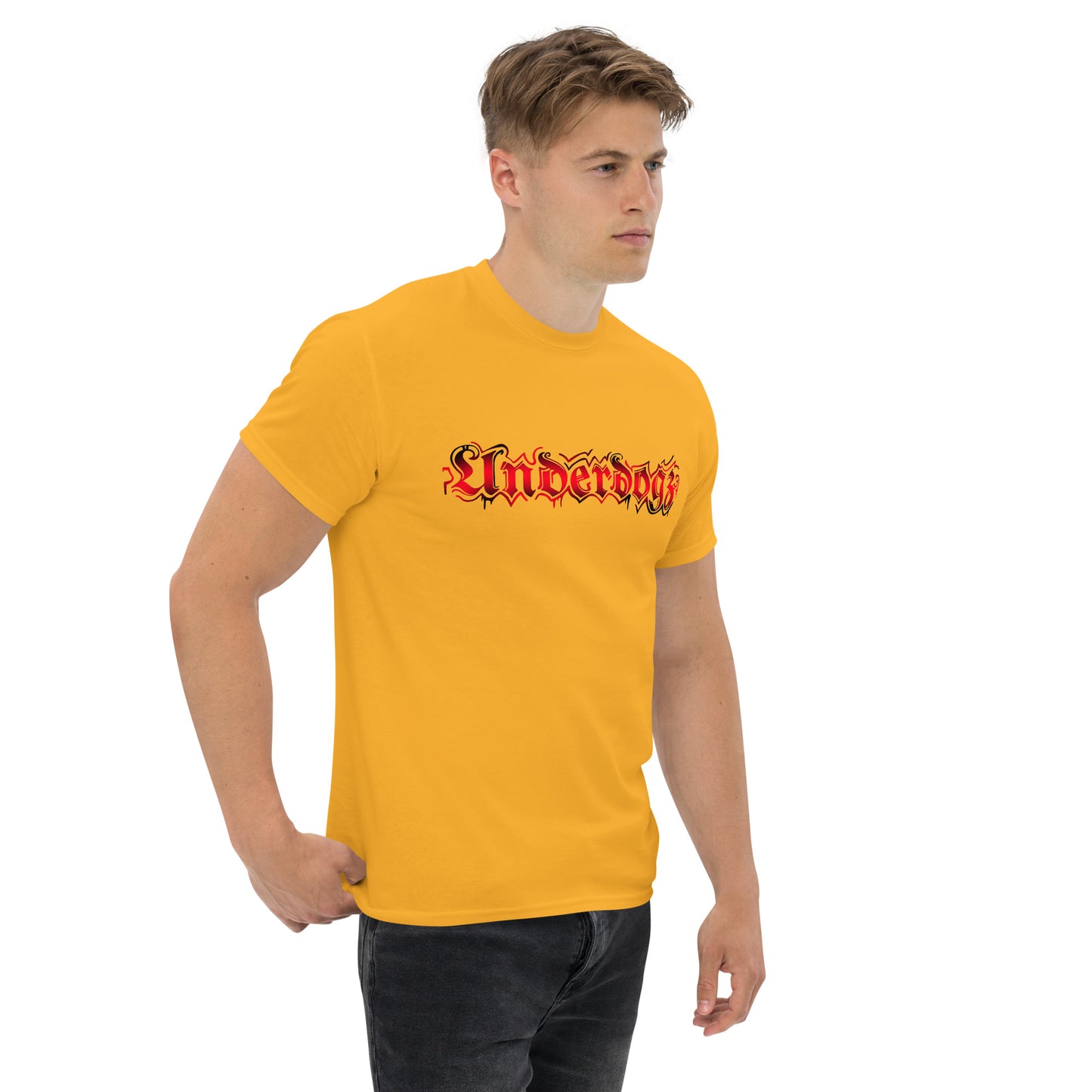 Herren-T-Shirt Colour Line (gelb-rot)