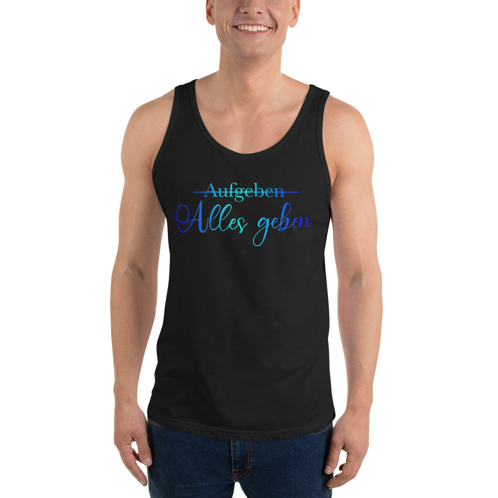 Unisex-Tank-Top ,Alles geben‘ Türkis