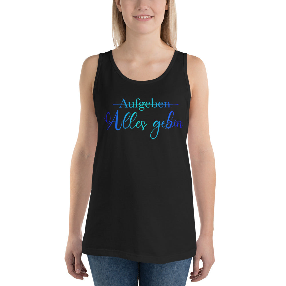 Unisex-Tank-Top ,Alles geben‘ Türkis