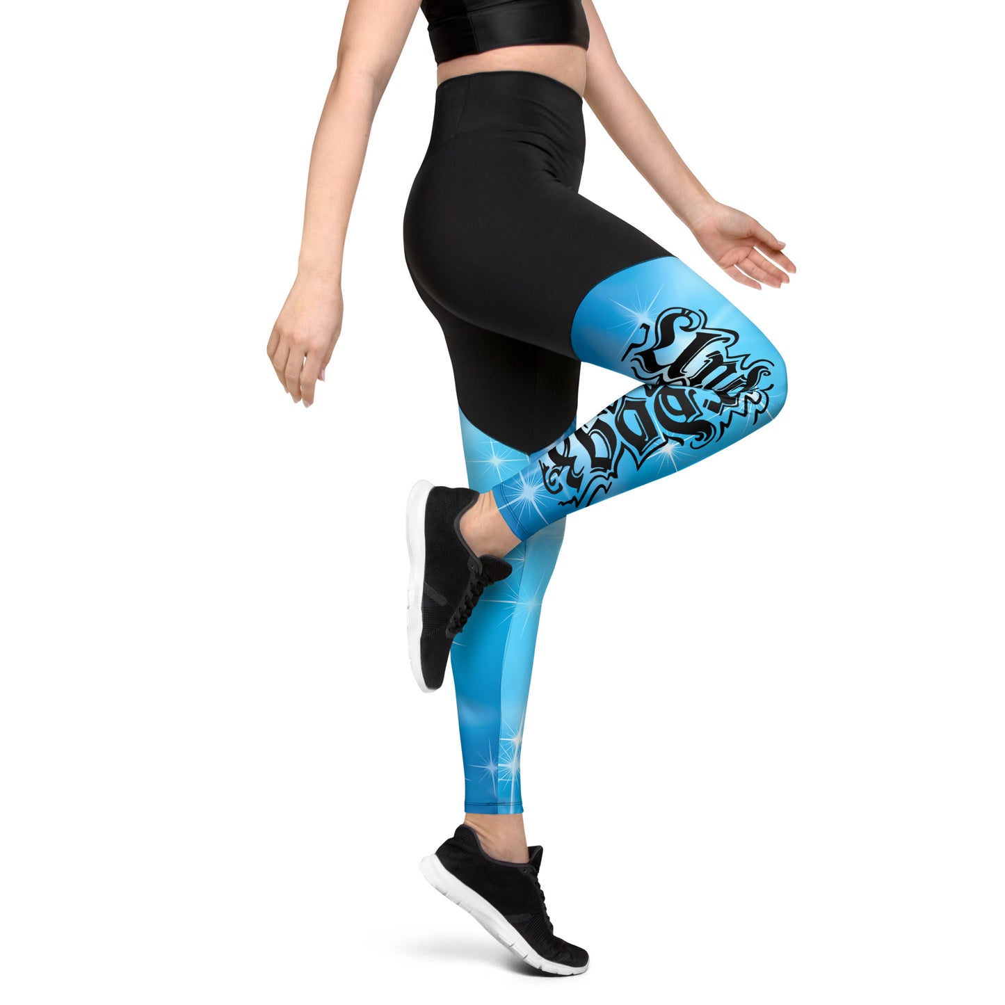 Sport-Leggings mit Innentasche und Stars-Design