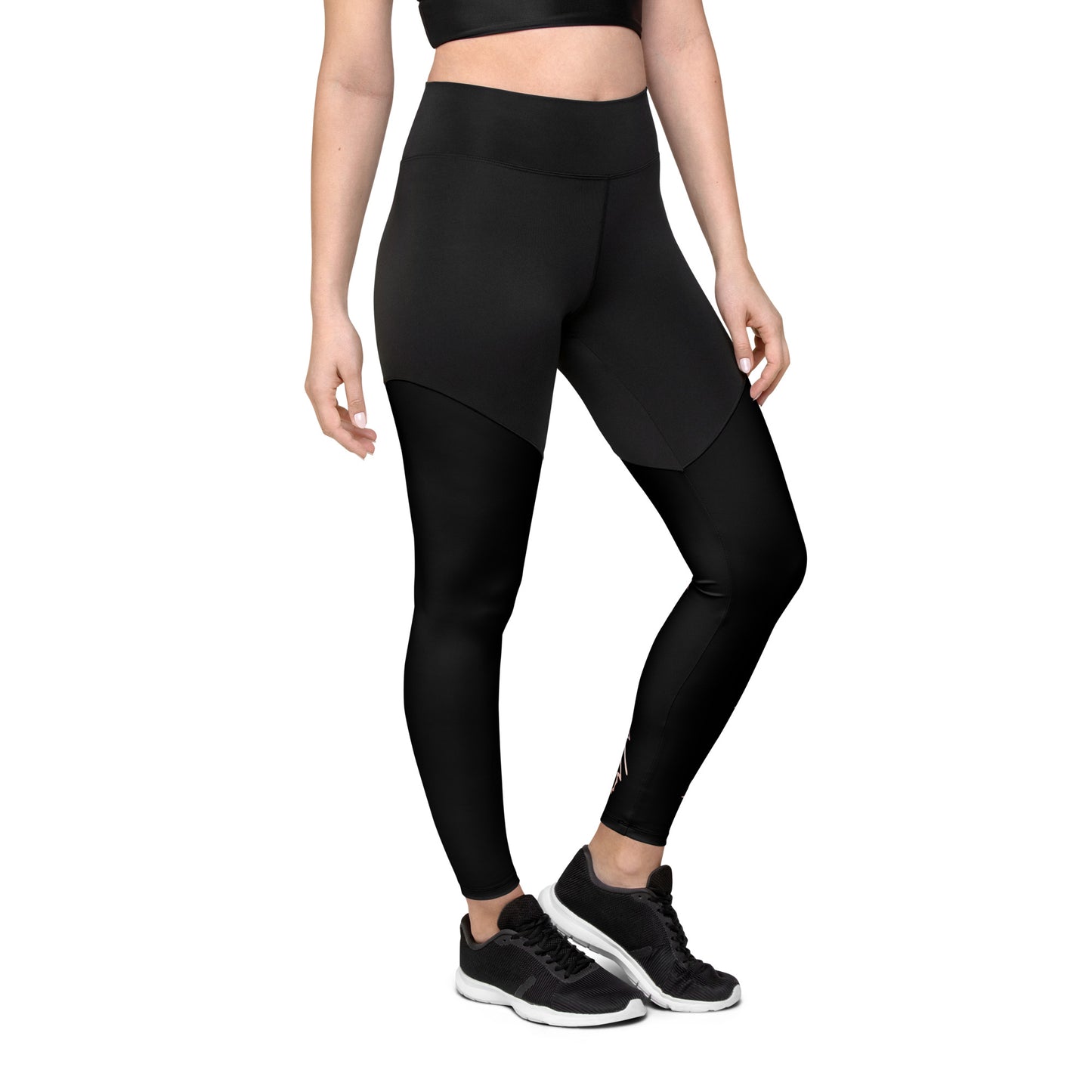 Sport-Leggings mit Handytasche- Roségold
